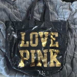 Pink tote bag